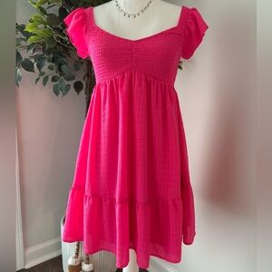 Inspired Hearts Bright Pink Casual Dress